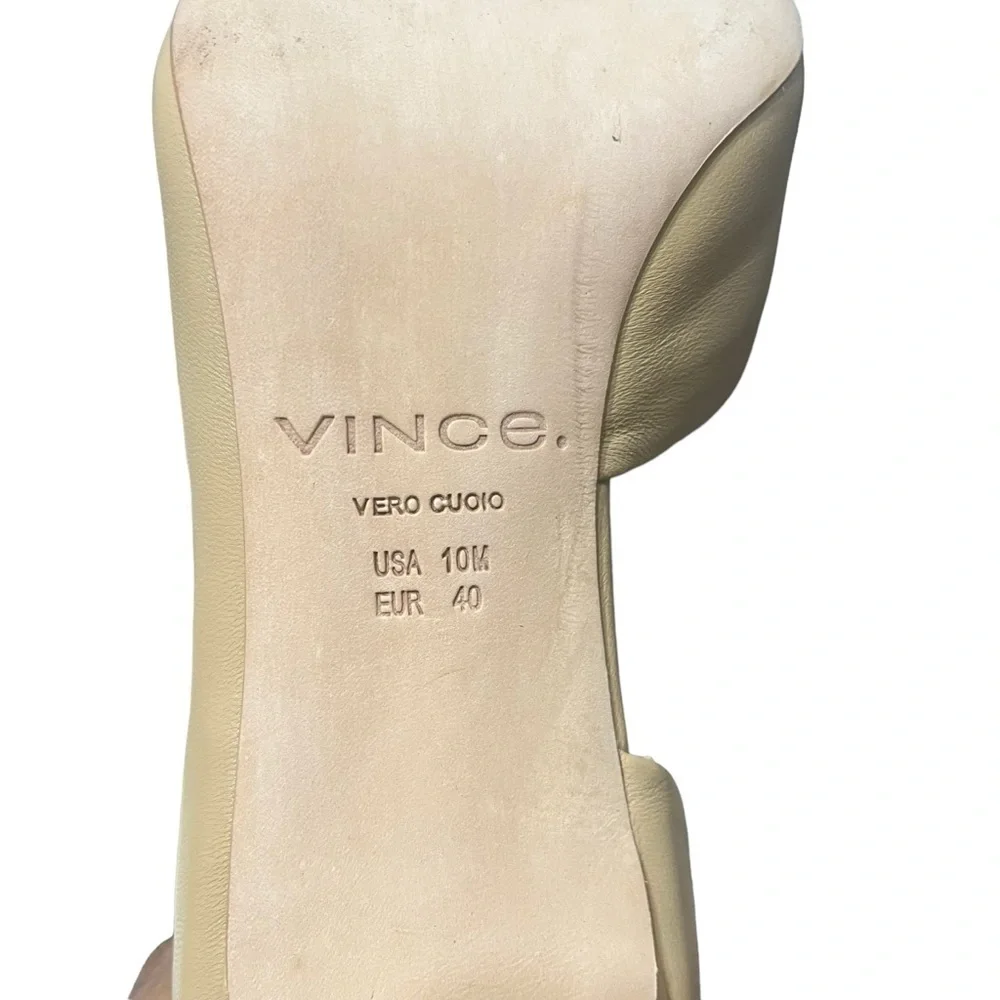 Vince Tiana square toe leather nude pump‎ Size 10 M